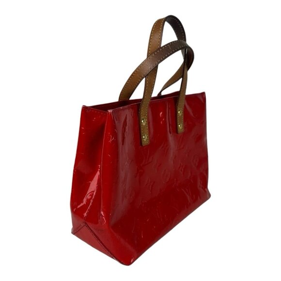 LOUIS VUITTON Reade PM Red Vernis Leather Tote Hand Bag Purse **READ** - Picture 8 of 16